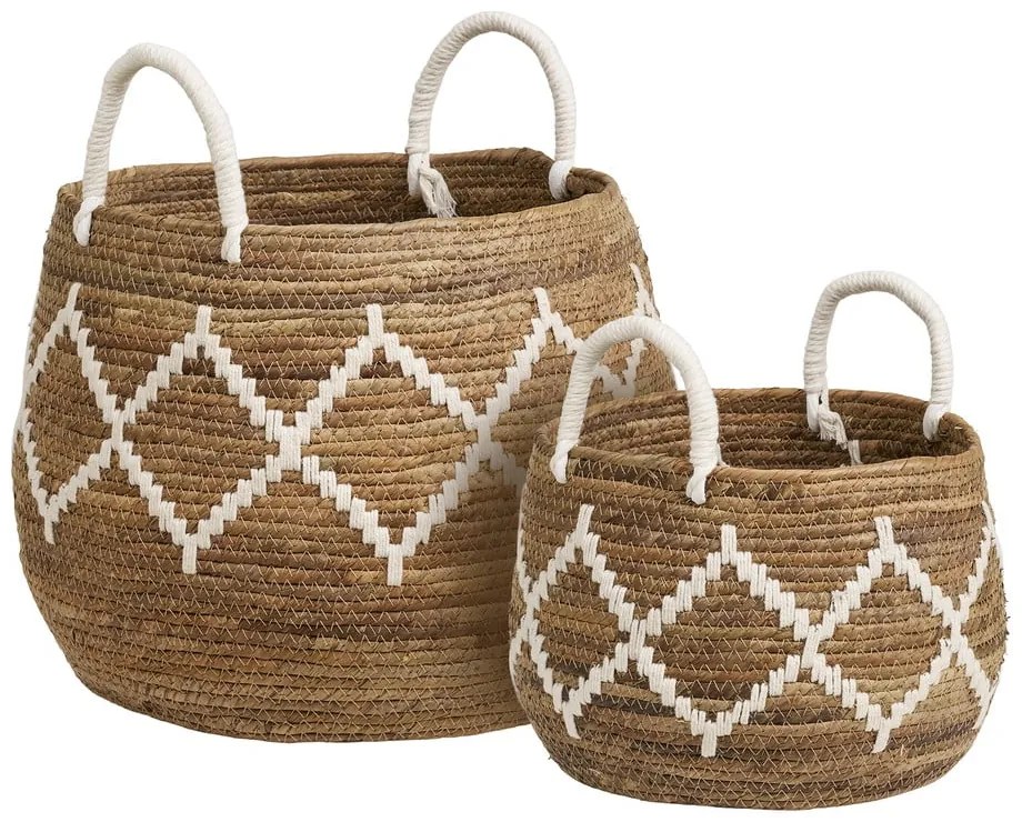 Vesszőfonott tárolókosár szett 2 db-os ø 41x32 cm Altea – House Nordic