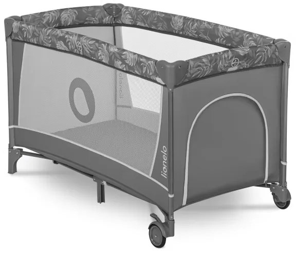 Lionelo - Utazó kiságy FLOWER Kőszürke