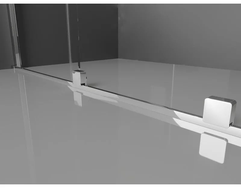 Mexen Velar, tolóajtós zuhanykabin 130 x 85 cm, 8 mm-es matt üveg, króm, 871-130-085-31-01