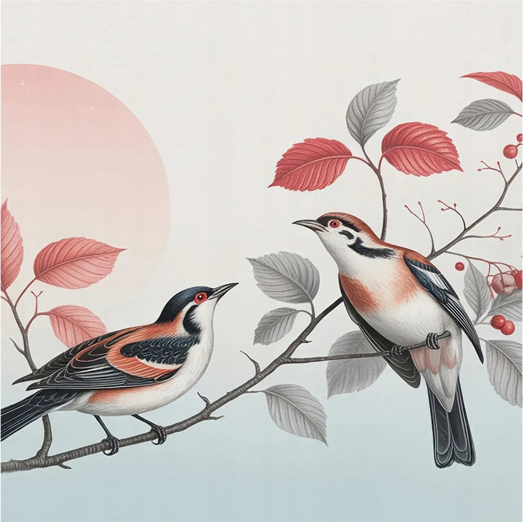 Fotótapéta Flizelin Dekoratív az irodába Ülő madarak 250x250 Ragasztó