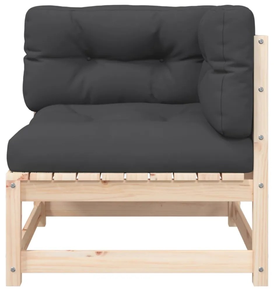 kerti sarokkanapé párnákkal és lábtartóval