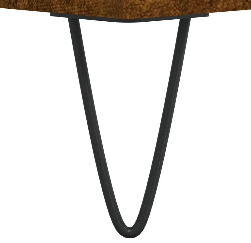 füstös tölgy színű szerelt fa hanglemezszekrény 121x38x48 cm