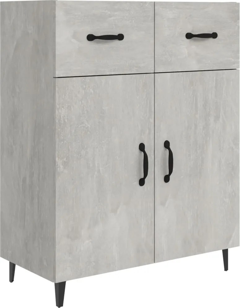 vidaXL betonszürke szerelt fa tálalószekrény 69,5 x 34 x 90 cm