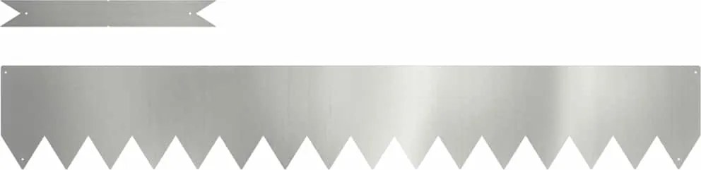 vidaXL Fűszegélyezés 10 pcs Ezüst 100 x 0.05 x 20 cm Horganyzott acél