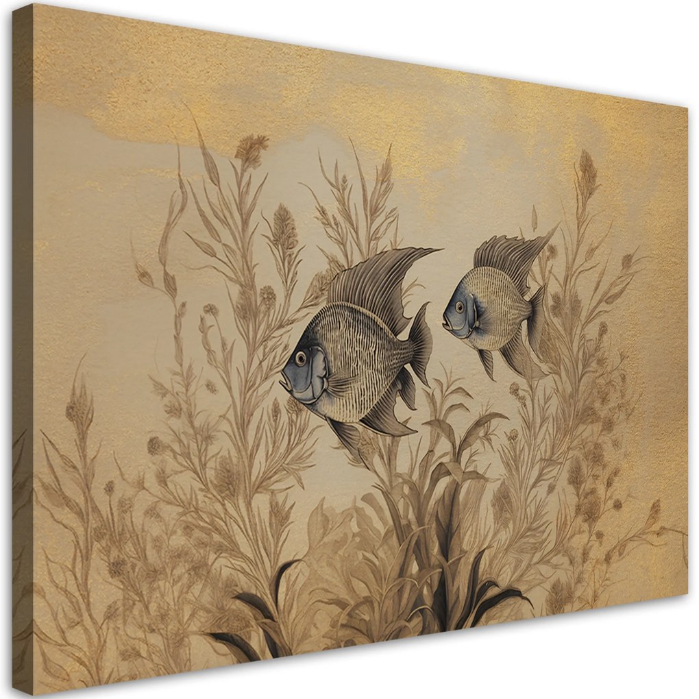 Gario Vászonkép Növények és halak a víz alatt Méret: 100 x 70 cm