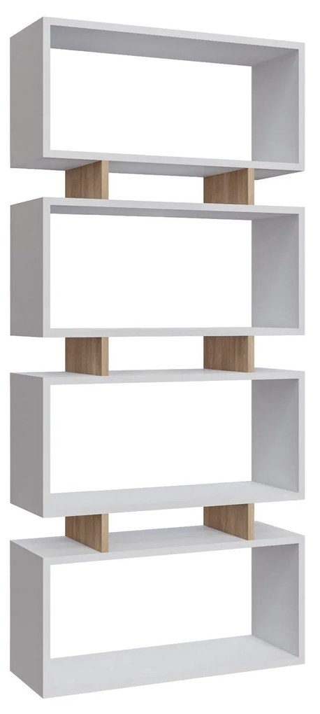 könyvespolc Langdon - White, Oak