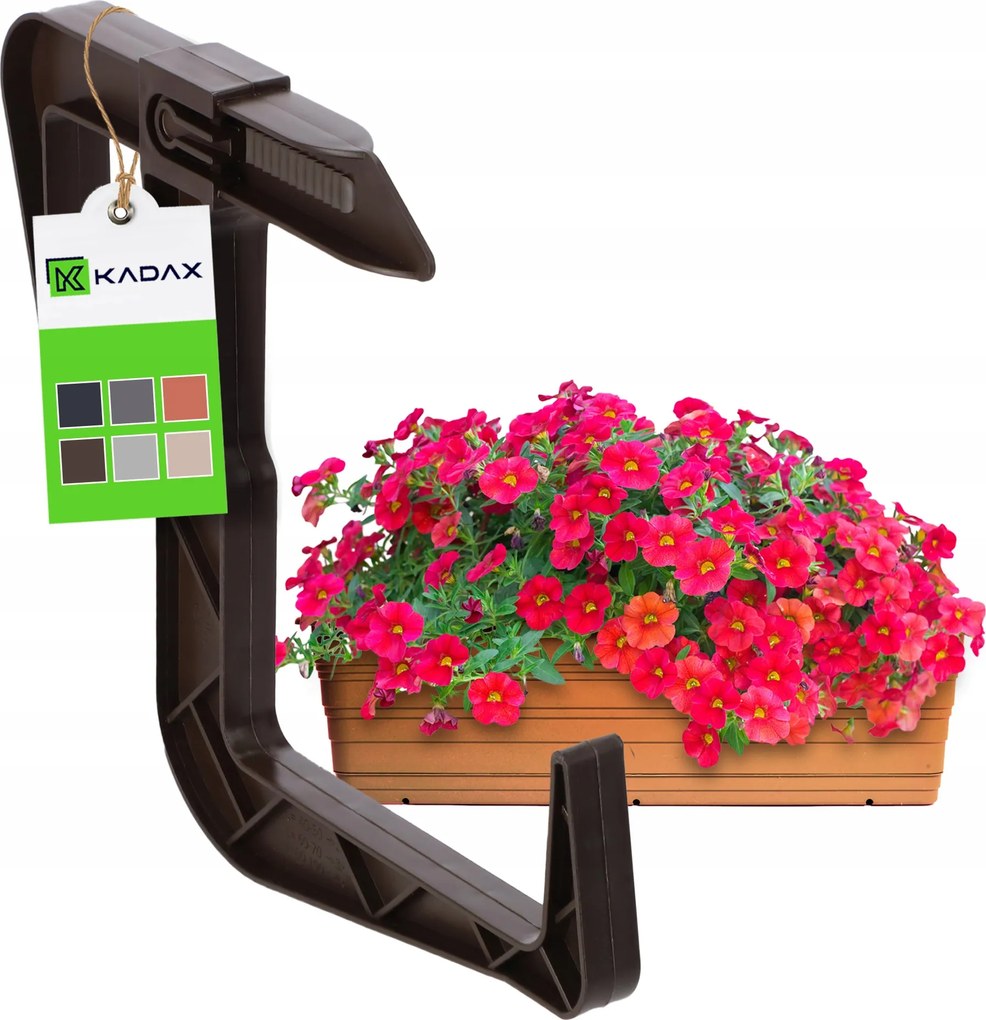 Tartó Akasztó Láda Erkély Virágtartó Kampó Virágtartó Állítható Barna