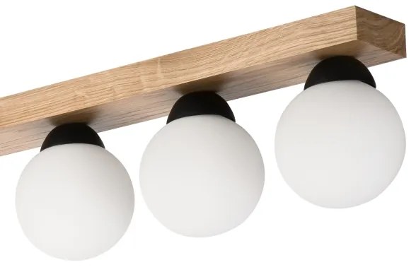 Felületre szerelhető csillár MATTE 2xE27/15W/230V + 3xG9/5W/230V fekete/tölgy