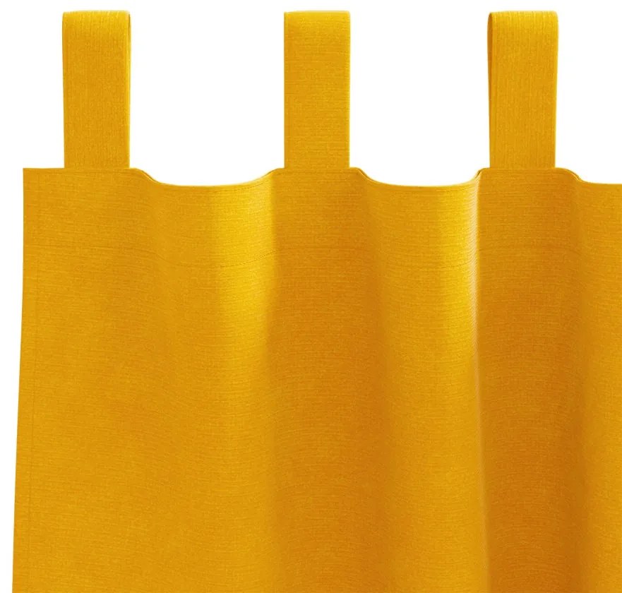 Függönyök függönyökkel 2 pcs mustársárga 140 x 225 cm Bársony