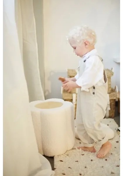 Childhome - Taburet FLOWER átm. 35 cm krémes