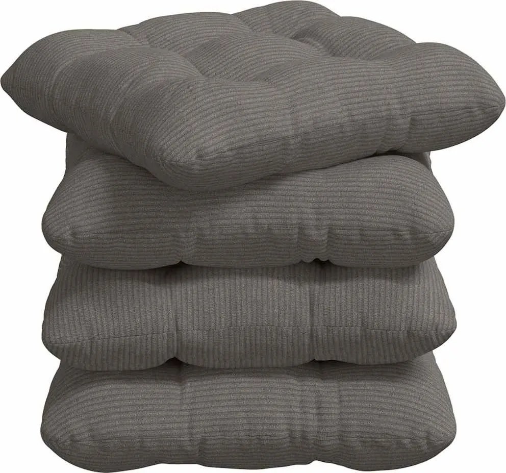 vidaXL Ülőpárnák 4 pcs Világosszürke 40 x 40 cm Bársonyos szövet