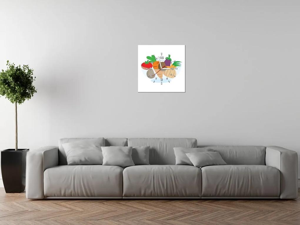 Gario Órás falikép Zöldségtál Méret: 30 x 30 cm