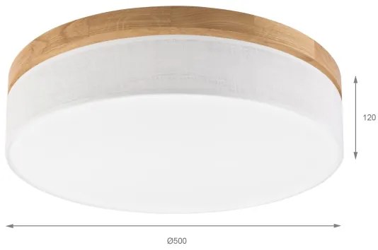 Brilagi - BELLADONNA LED mennyezeti lámpa, LED/36W/230V, átm. 50 cm, fehér/tölgy