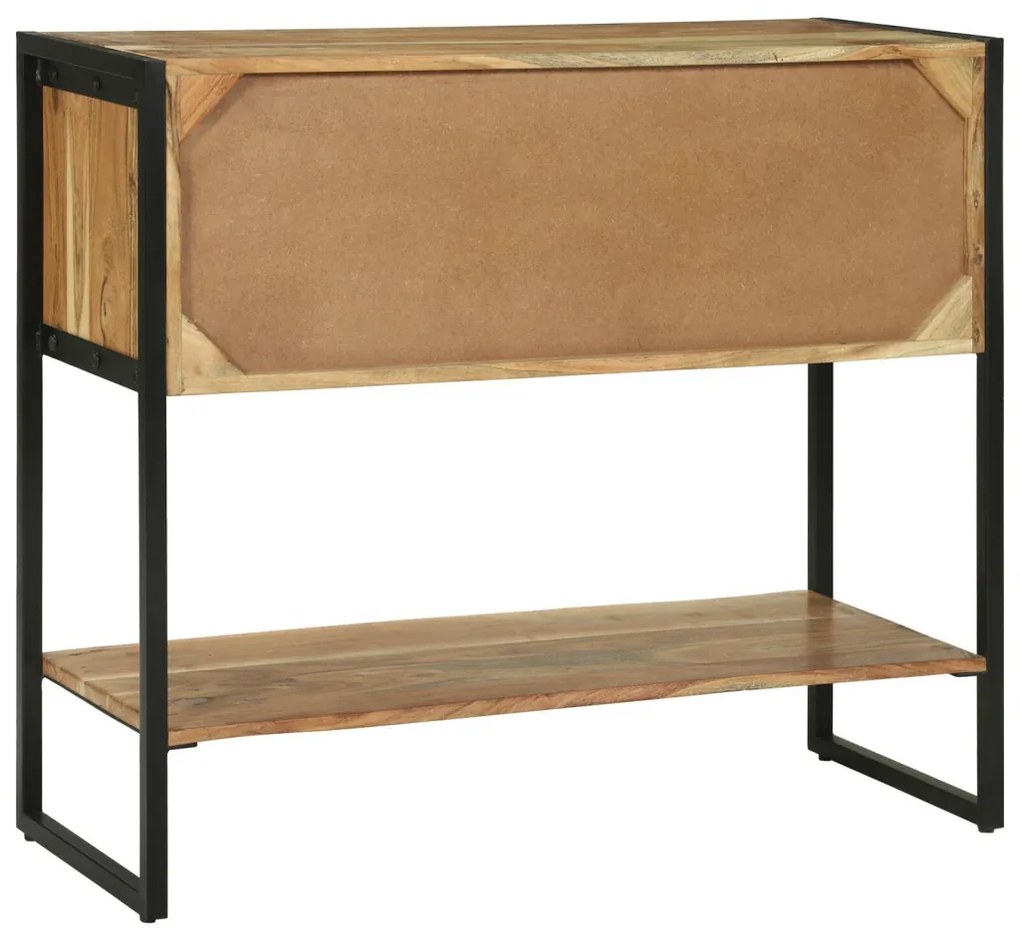 konzol asztal 90x35x80 cm masszív fa akác