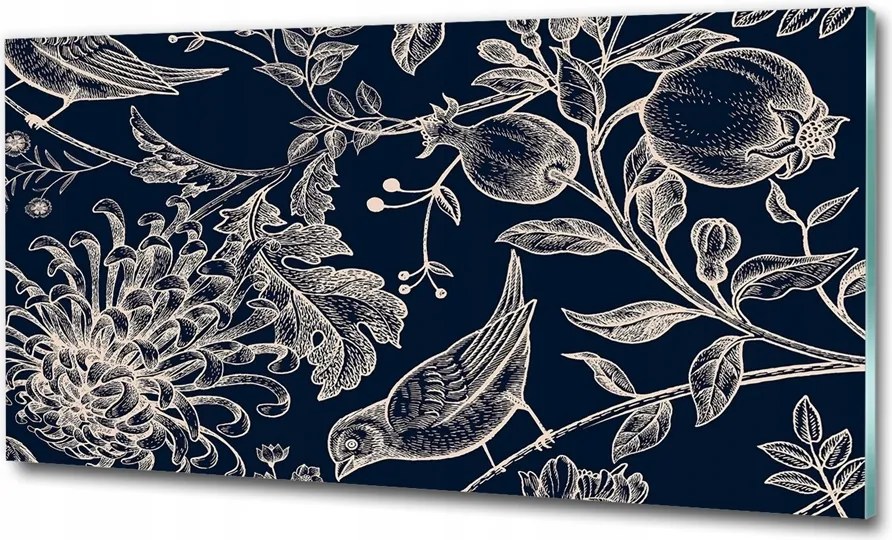 Fotó kép edzett üveg Virágos minta 100x70