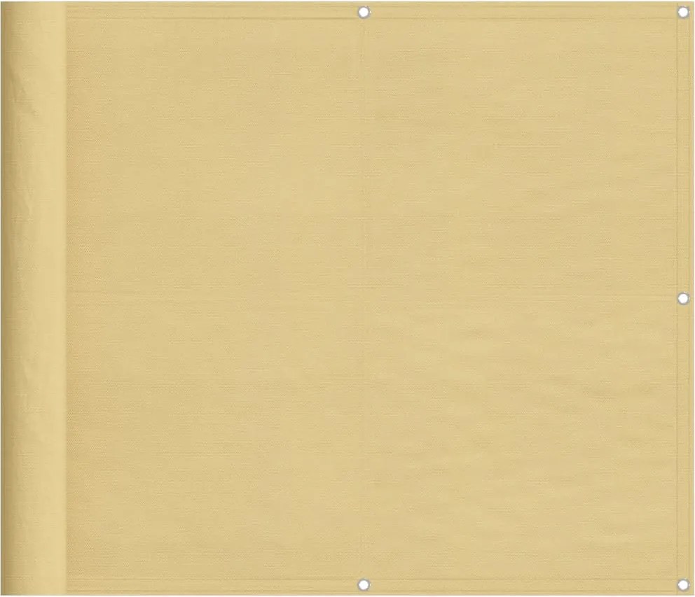 vidaXL homokszínű 100% oxford poliészter erkélyparaván 90 x 600 cm