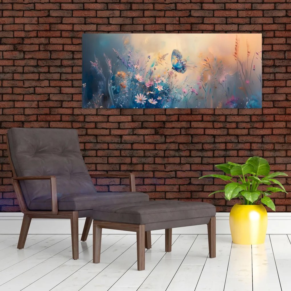 Kép - Rét pillangóval (120x50 cm)
