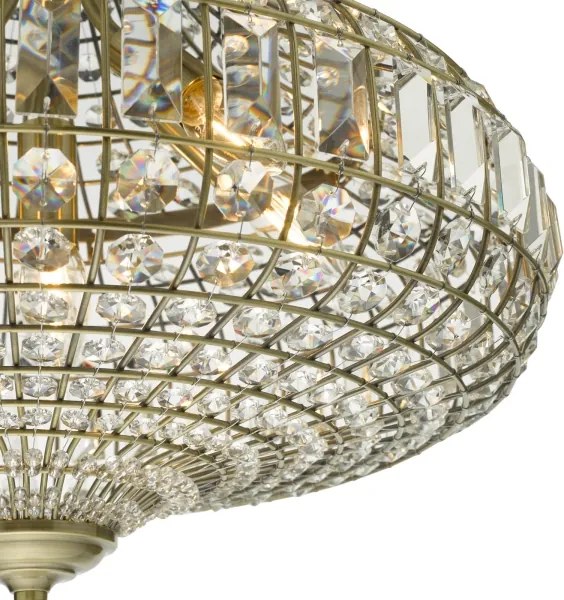 Där Lighting ASM0675 - ASMARA láncra szerelt csillár 6xE14/40W/230V, sárgaréz