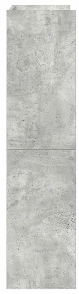 betonszürke szerelt fa cipőtartó 60x25x100 cm