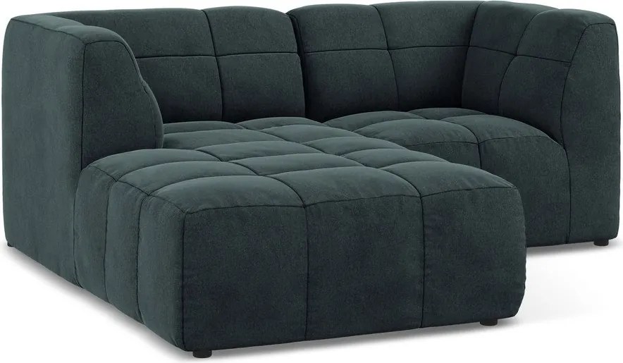 Kék bársony sarokkanapé (bal oldali-heverő résszel) Aloha – Makamii