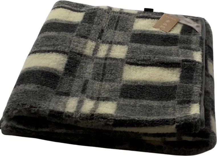 Merinó gyapjú takaró 140x200 Belar kockás grafit rehabilitációs termékek p