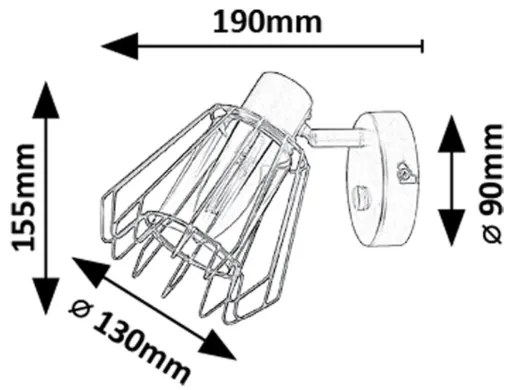 Rabalux 73067 - Fali spotlámpa EMERENCIA 1xE14/40W/230V