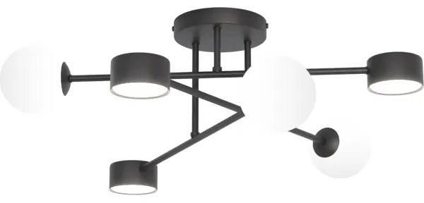 HOLON felületre szerelhető csillár 3xG9/8W/230V + 3xGX53/12W fekete