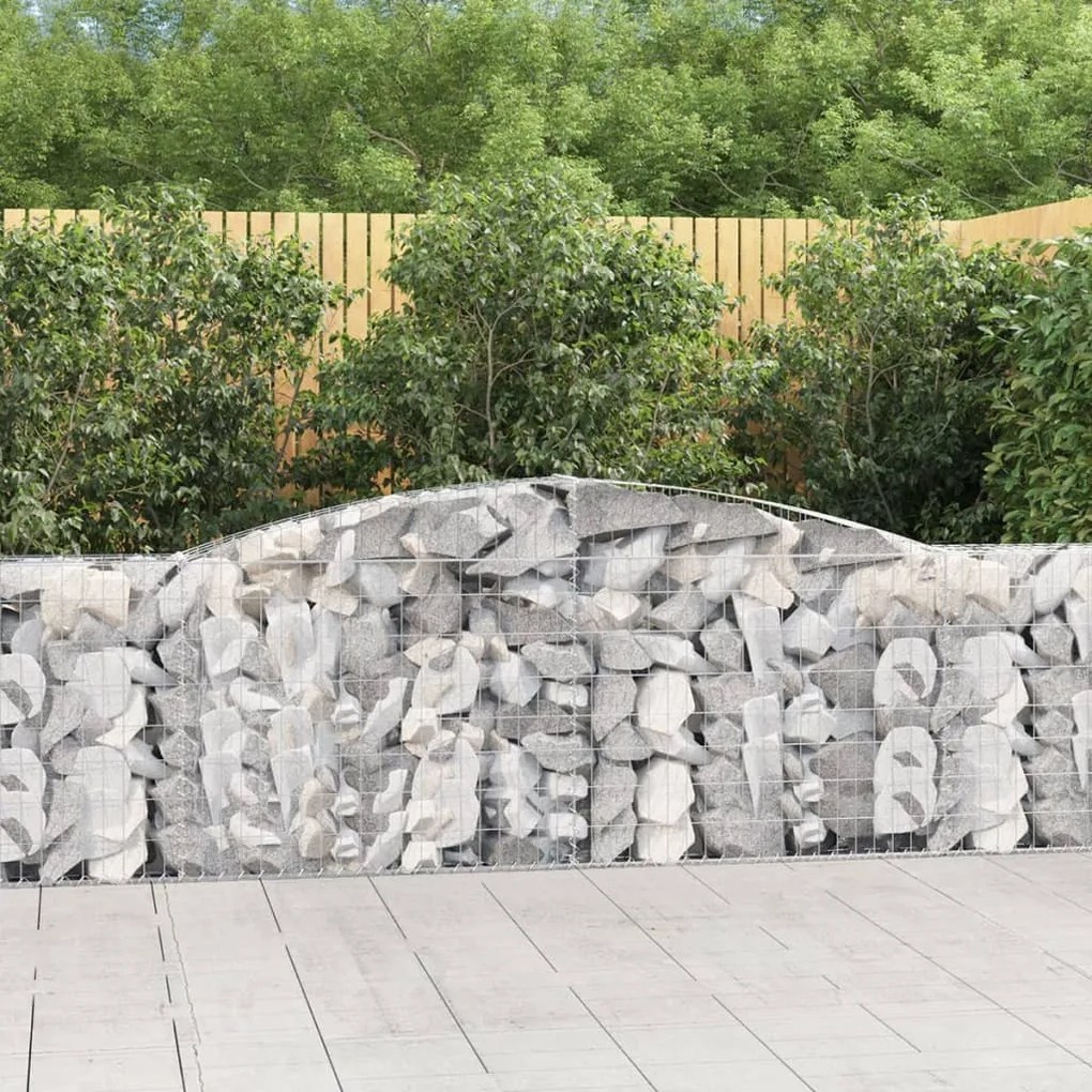 15 db íves horganyzott vas gabion kosár 400x30x80/100 cm