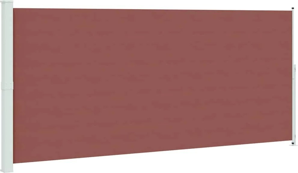 vidaXL barna behúzható oldalsó terasznapellenző 220 x 500 cm