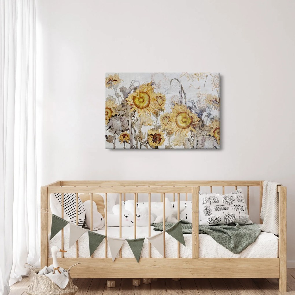 Kép - Napraforgó a falban (90x60 cm)