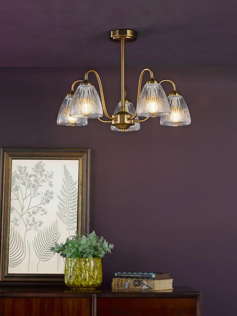 Dar Lighting modern csillár glynis csiszolt bronz dargly5463
