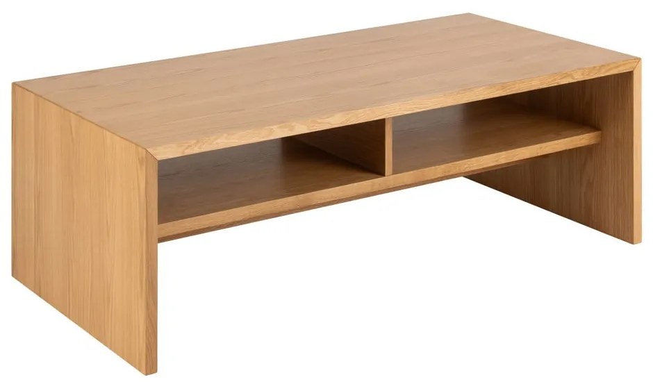 Natúr színű dohányzóasztal tölgyfa dekorral 60x120 cm Arlon – Actona