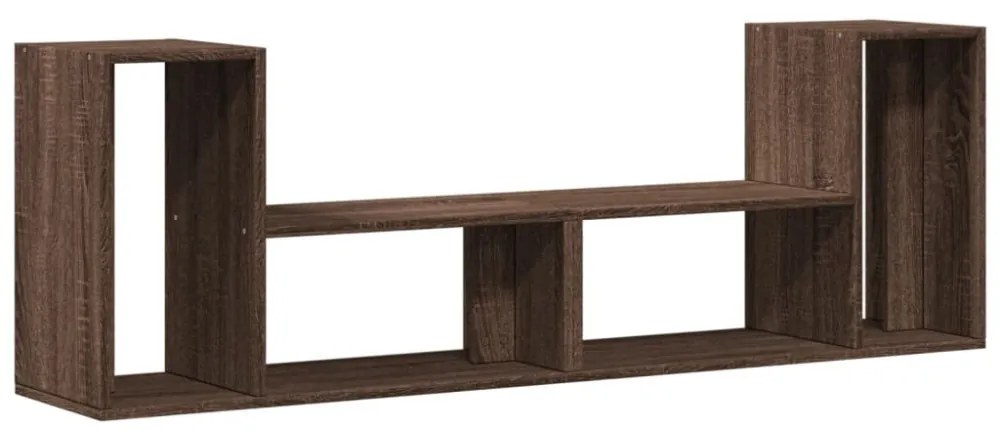 2 db barna tölgy színű szerelt fa TV-szekrény 75 x 30 x 50 cm