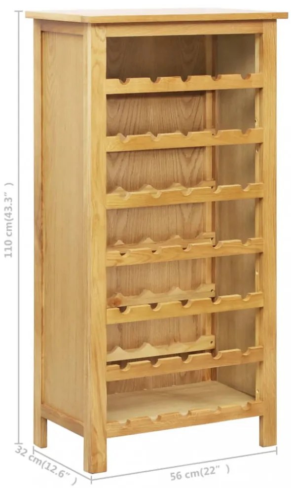 tömör tölgyfa borszekrény 56 x 32 x 110 cm