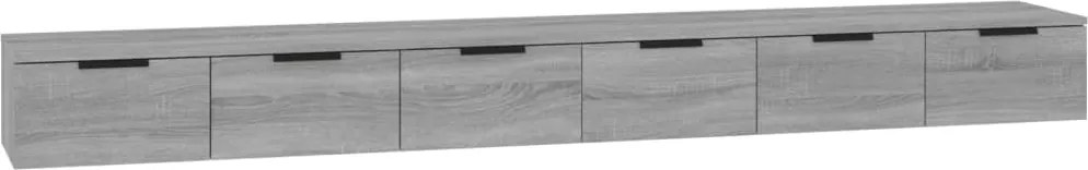 vidaXL 2 db szürke sonoma színű szerelt fa faliszekrény 102x30x20 cm