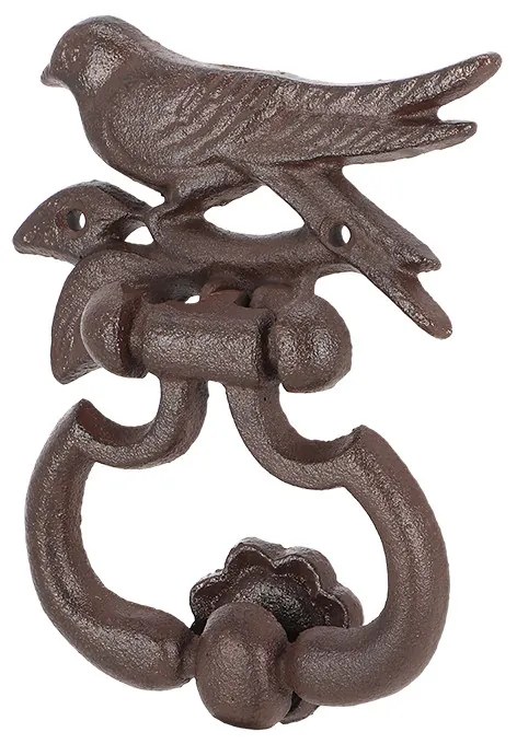 Öntöttvas madaras ajtókopogtató, 14 x 18 cm