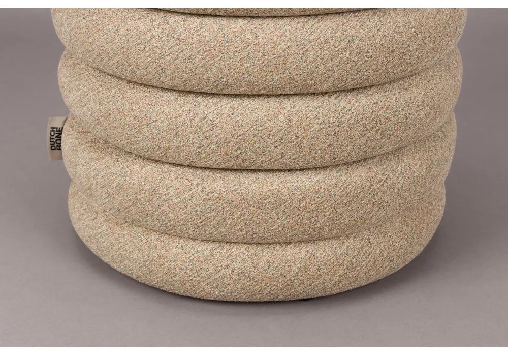 Bézs buklé puff Fern – Dutchbone