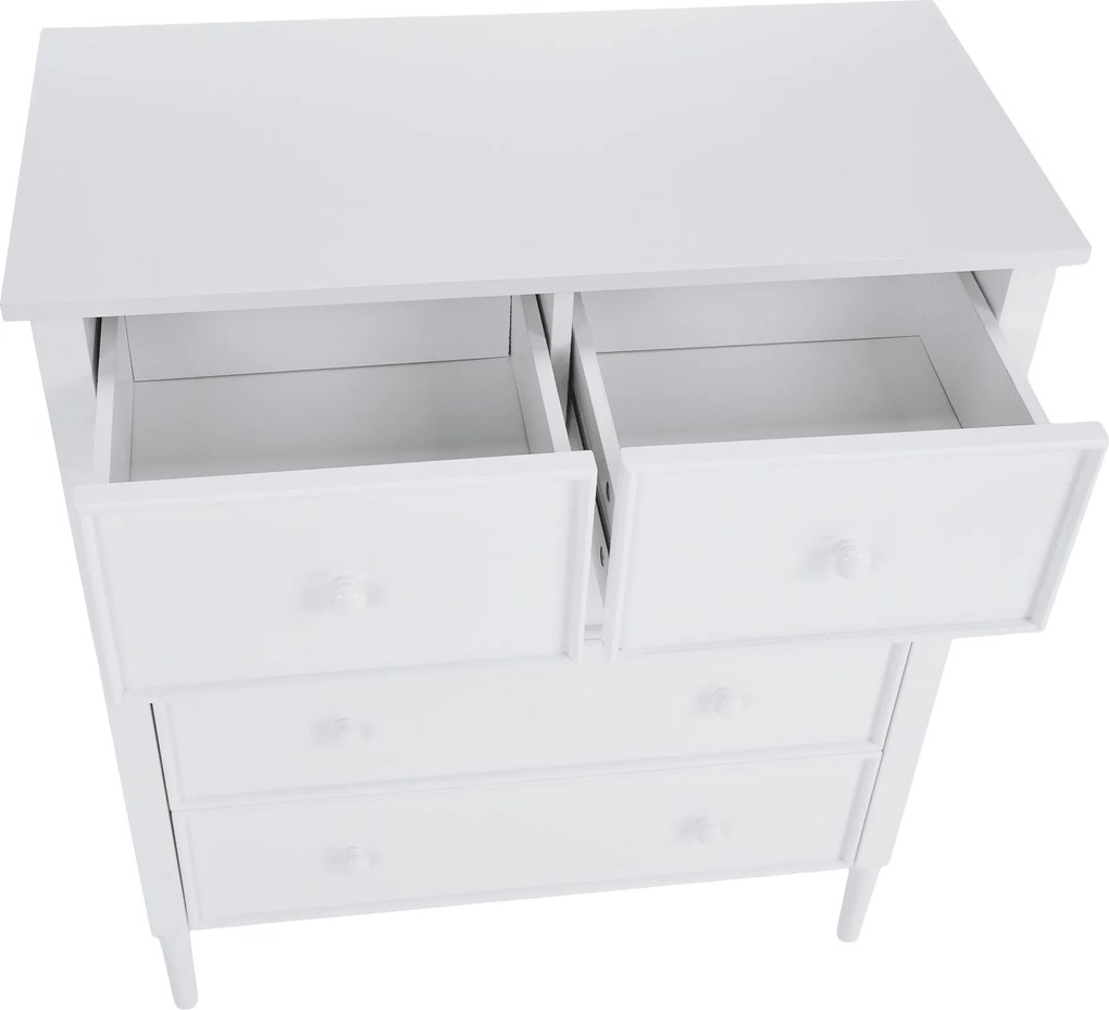 Komód, fehér, TEANA