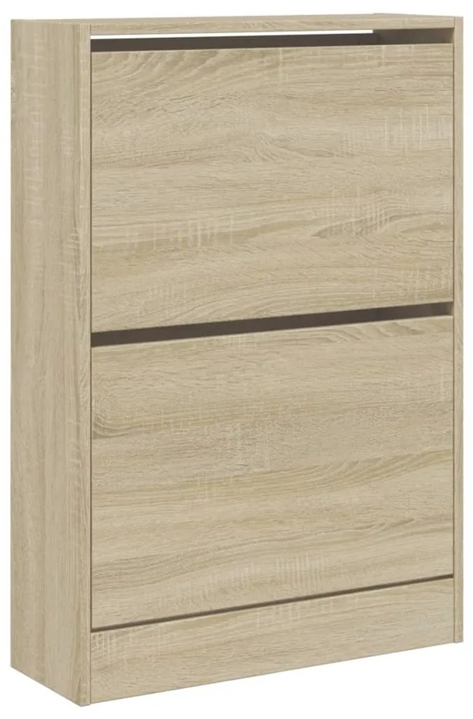 sonoma tölgy színű szerelt fa cipőszekrény 60 x 21 x 87,5 cm
