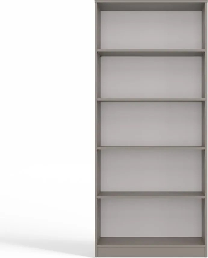 R80 polcos szekrény, könyvtartó, 80x182x30 cm, agyag színű