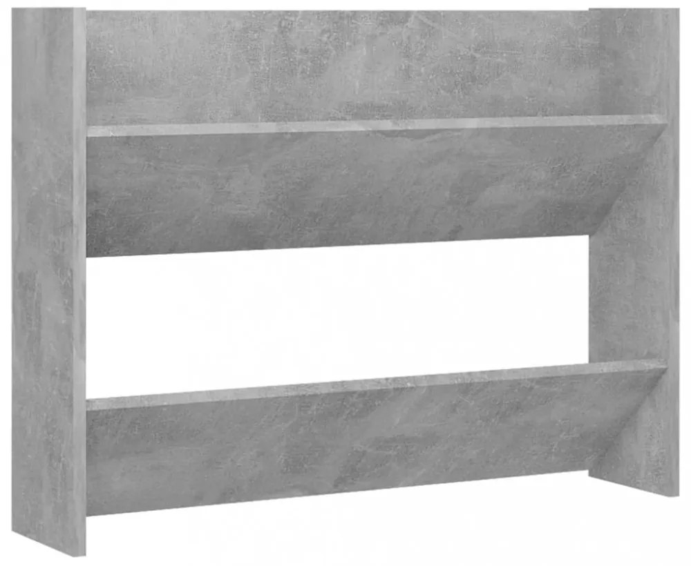 2 db betonszürke forgácslap fali cipősszekrény 80 x 18 x 60 cm