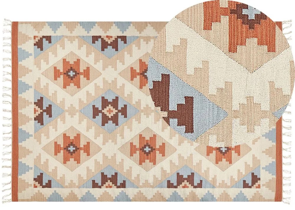 Színes kilim pamutszőnyeg 200 x 300 cm DILIJAN Beliani