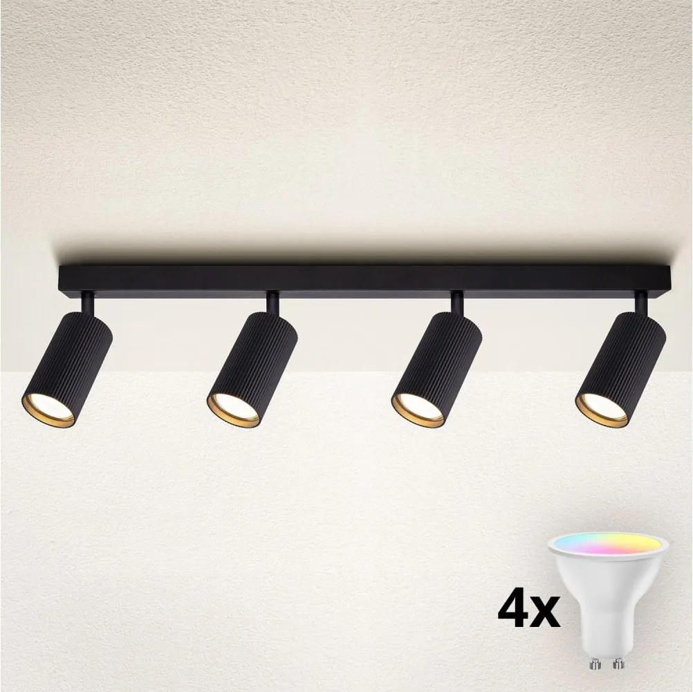 Brilagi - LED RGBW dimmelhető spotlámpa SELE MODERN 4xGU10/6,5W/230V Wi-Fi fekete