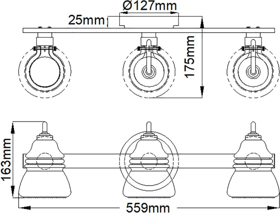 Kichler Talland KL-TALLAND3-PC-BATH Fali lámpa 3x3.5W/G9 IP44