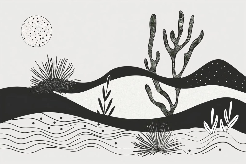 Poszter 60x40cm Kert az éjszakában