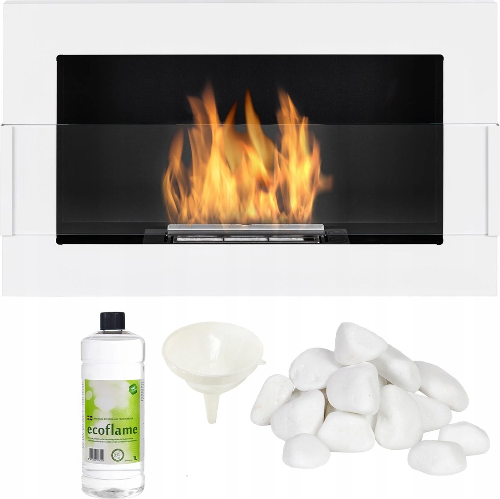 Biokandalló fehér 65x40 üveggel Biztonsági Égő