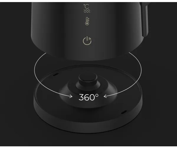 AENO okos vízforraló LED kijelzővel, 1,7 l, 2200W/230V, fekete