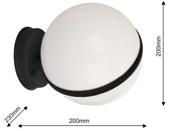 Kültéri fali lámpa CIRCULO 1xE27/40W/230V IP44