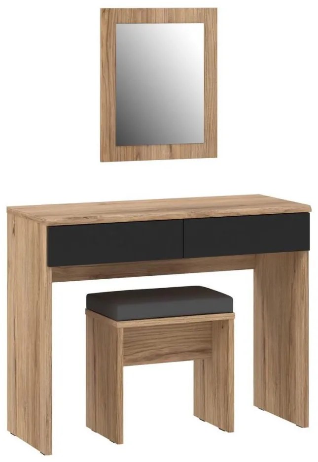 Toalettasztal ERO + puff barna/fekete