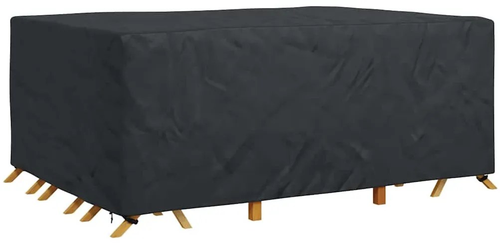 Kültéri bútorhuzat Fekete 270 x 180 x 90 cm 210D